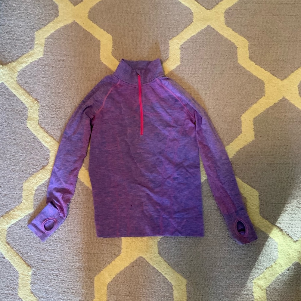 blue purple and pink athletic shirt